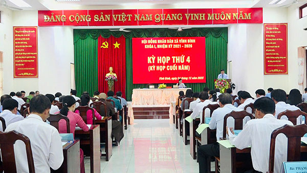 Hội đồng nhân dân xã Vĩnh Bình khóa I, nhiệm kỳ 2021 – 2026 tổ chức kỳ họp thứ 04 – kỳ họp thường lệ cuối năm 2025