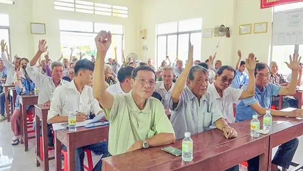 Ủy ban Mặt trận Tổ quốc Việt Nam xã Vĩnh Bình tổ chức hội nghị lấy ý kiến của cử tri nơi cư trú đối với người ứng cử đại biểu HĐND các cấp, nhiệm kỳ 2026 – 2031